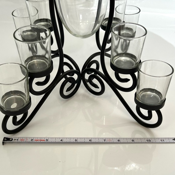 Vintage Wrought Iron Votive Candle With Vase Centerpiece NEW - Picture 10 of 16